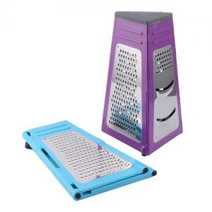 3 Sides Folding Collapsible Stainless Steel Veggie Cooking Grater Slicer 