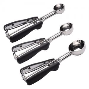 1 / 2 / 3 tbsp Stainless Steel 18/8 Baking Scoops for Ice Cream Cookies 