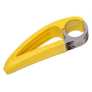 Food Safe Manual Hand Squeeze Hot Dog Banana Slicer Cutter for Salad