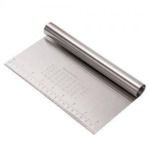 Extended Food Safe Stainless Steel 18/0 Metal Baking Bench Dough Cutter Scraper  