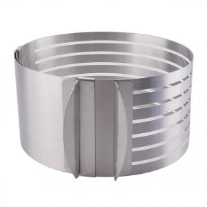 Adjustable Round 7 Layers Stainless Steel Cake Leveler Slicer Mold Ring for Pastry - 副本