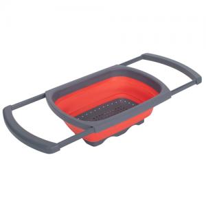 Collapsible Square Folding Vegetable Fruit Plastic Kitchen Sink Colander Strainer Basket 