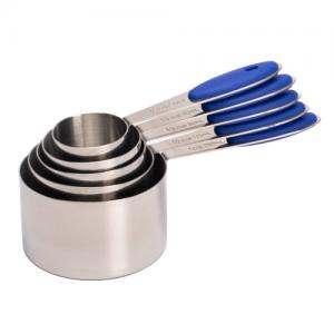 Rustproof Stainless Steel Kitchen Measuring Cups with Silicone Handle