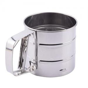 1 Cup 2 Layers Mesh Stainless Steel Powdered Sugar Icing Sifter for Baking  