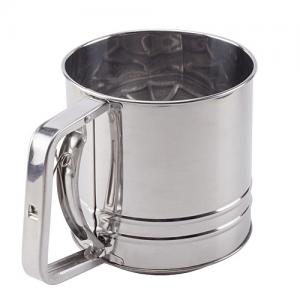 Large Sieve Stainless Steel Handheld Dough Powder Cup Sifter for Pastry