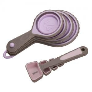 8 PCS Collapsible Cooking Silicone Measuring Cups and Spoons Set - 副本