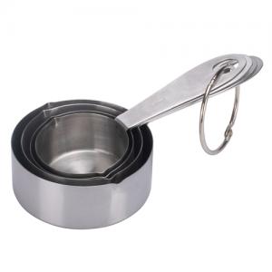 Nontoxic Metal Stainless Steel 18/0 Recipe Measuring Cup Set of 4 - 副本