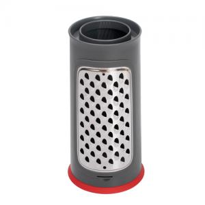 Detachable Cylinder Metal Kitchen Vegetable Strip Ginger Grater with Container